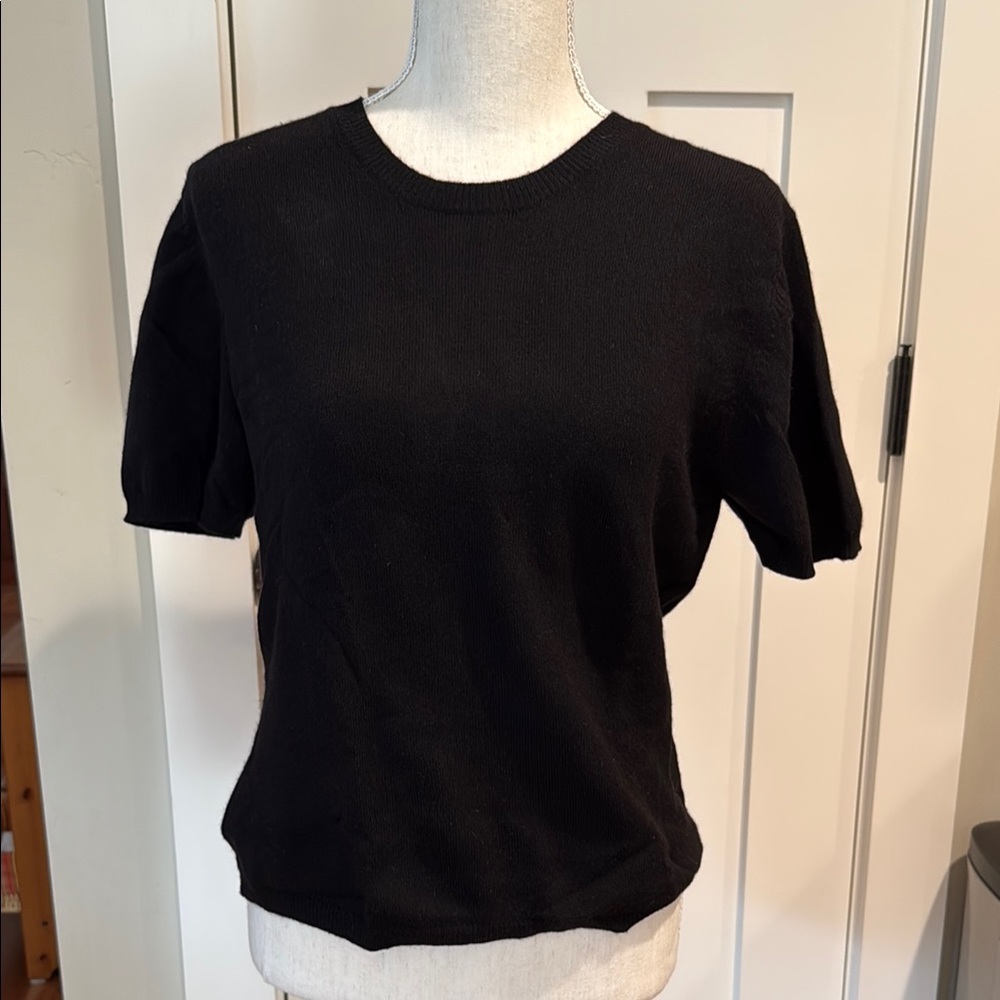 Vintage Banana Republic Classic Black Cashmere Women's Top